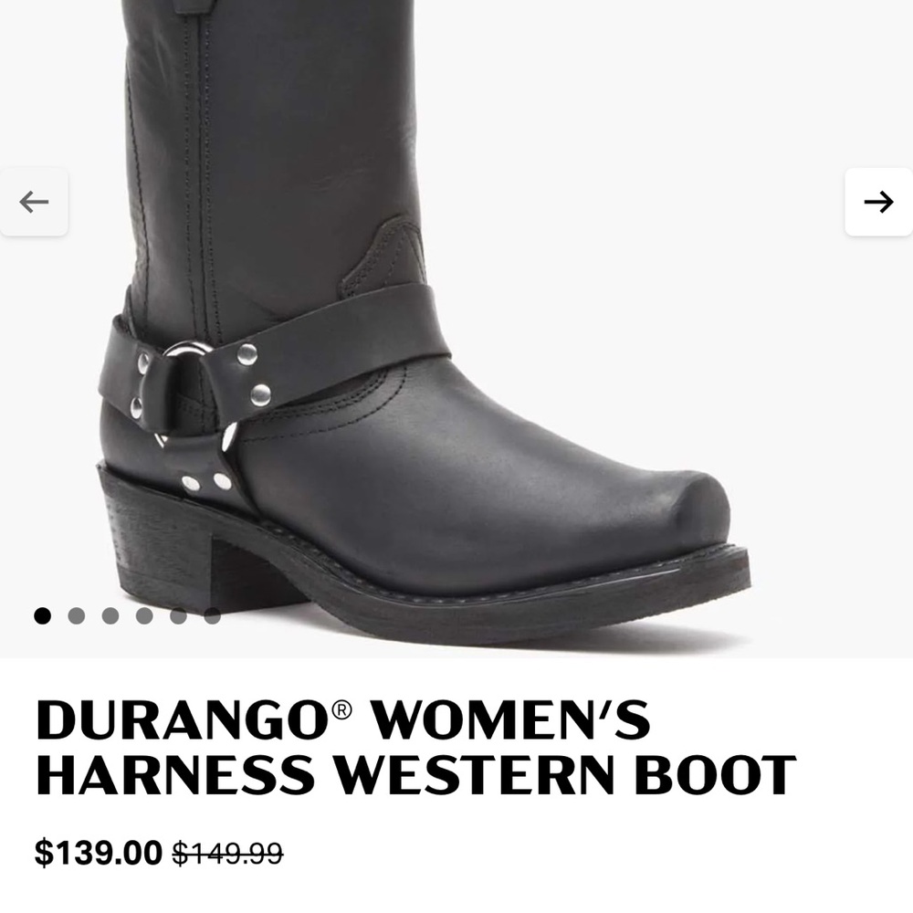 Durango Women's Black Leather Heeled Boots